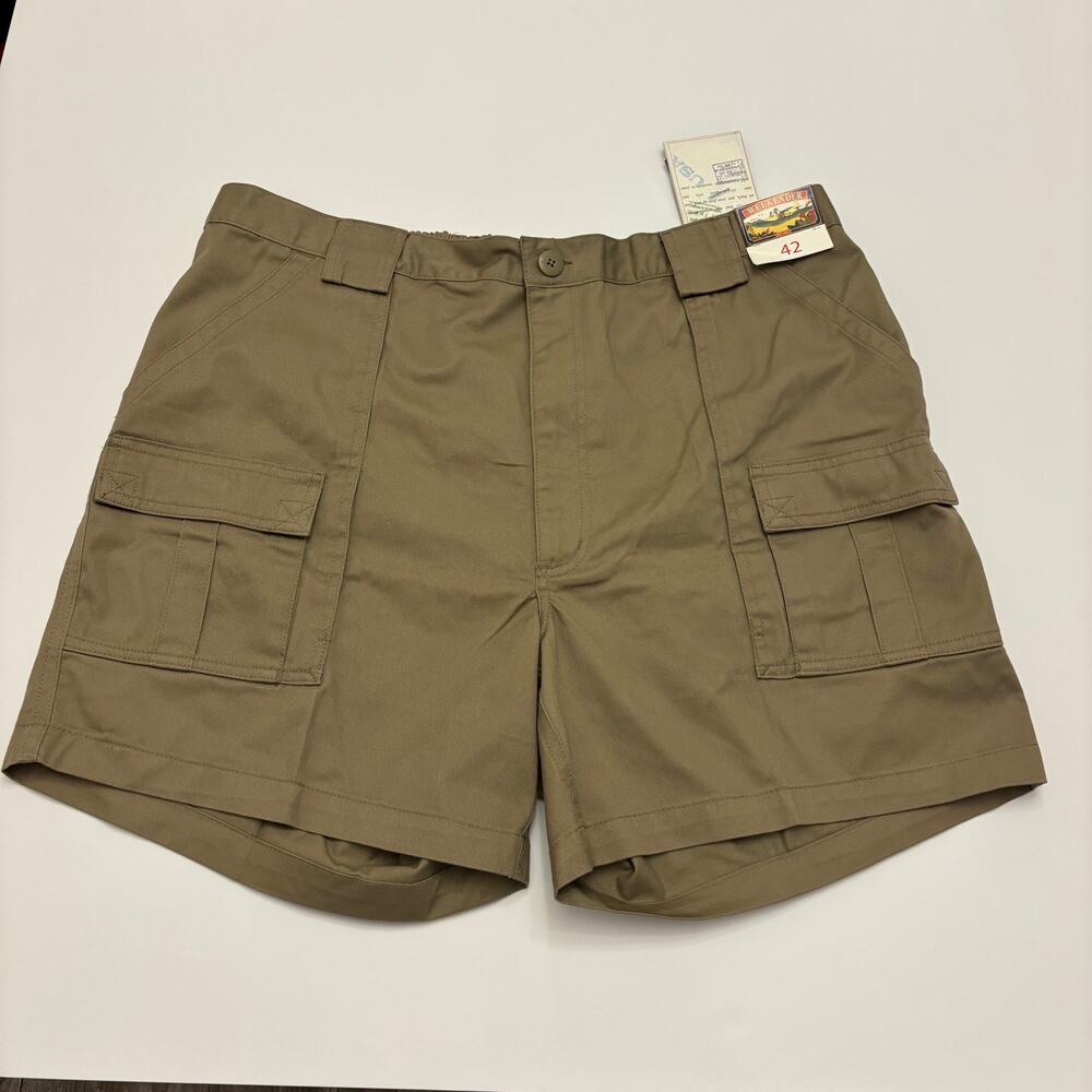 Weekender Tradeport Mens Cargo Shorts Size 42 Mocha NWT Vintage NOS